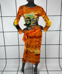 1990s Jean Paul Gaultier Psychedelic Girl Mesh Set - Image 8