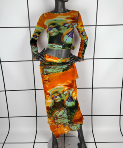 1990s Jean Paul Gaultier Psychedelic Girl Mesh Set