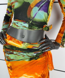 1990s Jean Paul Gaultier Psychedelic Girl Mesh Set - Image 7