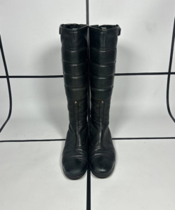 2000s Miu Miu Leather Mid Calf Moto Boots - Image 2