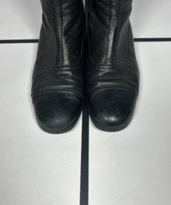 2000s Miu Miu Leather Mid Calf Moto Boots - Image 3