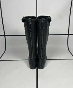 2000s Miu Miu Leather Mid Calf Moto Boots - Image 7