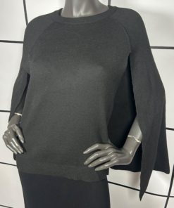 2000's Plein Sud Black Wool Cape - Image 2
