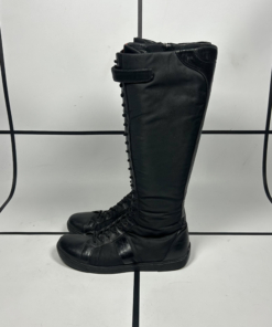 2000s Prada Linea Rossa Midcalf Lace Up Boots - Image 8