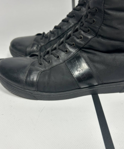 2000s Prada Linea Rossa Midcalf Lace Up Boots - Image 9