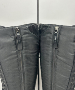 2000s Prada Linea Rossa Midcalf Lace Up Boots - Image 11