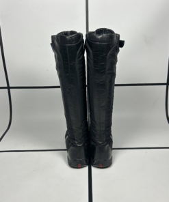 2000s Prada Linea Rossa Midcalf Lace Up Boots - Image 6
