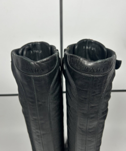 2000s Prada Linea Rossa Midcalf Lace Up Boots - Image 7