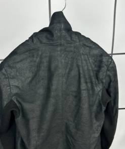 2010s Rick Owens Cracked Leather Moto Jacket - Image 9