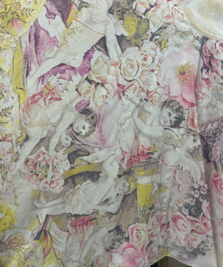 S/S2003 Roberto Cavalli Angels & Roses Silk Slip Midi Dress - Image 5