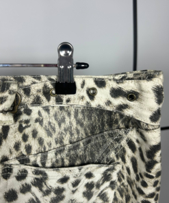 2000s Roberto Cavalli Snow Leopard Print Adjustable Widelegged Trousers - Image 10