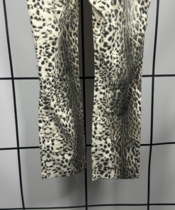 2000s Roberto Cavalli Snow Leopard Print Adjustable Widelegged Trousers - Image 11