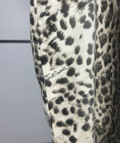 2000s Roberto Cavalli Snow Leopard Print Adjustable Widelegged Trousers - Image 3