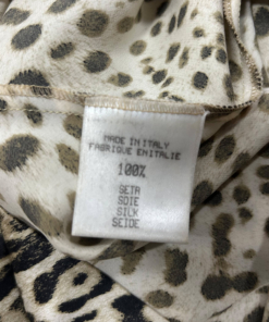 S/S2001 Roberto Cavalli Silk Asymmetric Leopard Print Slip Midi Dress - Image 10