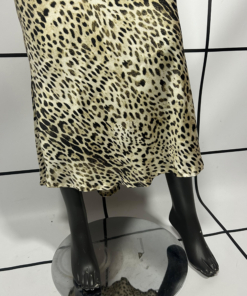 S/S2001 Roberto Cavalli Silk Asymmetric Leopard Print Slip Midi Dress - Image 4