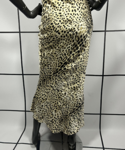 S/S2001 Roberto Cavalli Silk Asymmetric Leopard Print Slip Midi Dress - Image 7