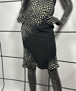 S/S2002 Roberto Cavalli Abstract Animal Print Lace Up Midi Dress - Image 3