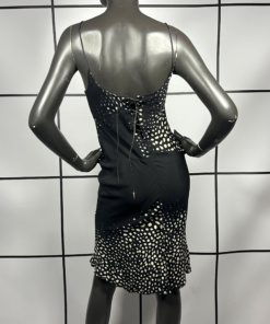 S/S2002 Roberto Cavalli Abstract Animal Print Lace Up Midi Dress - Image 5