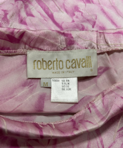 2000s Roberto Cavalli Pink Feather Print Maxi Skirt - Image 10