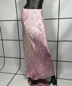 2000s Roberto Cavalli Pink Feather Print Maxi Skirt - Image 5