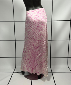 2000s Roberto Cavalli Pink Feather Print Maxi Skirt - Image 6
