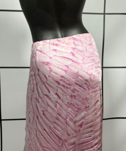 2000s Roberto Cavalli Pink Feather Print Maxi Skirt - Image 7