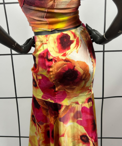 S/S2002 Roberto Cavalli Poppy Print Skirt and Scarf - Image 9