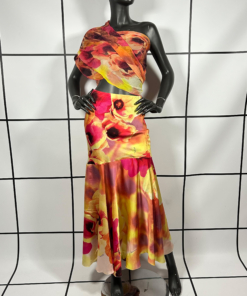 S/S2002 Roberto Cavalli Poppy Print Skirt and Scarf - Image 11
