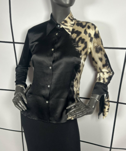 A/W2001 Roberto Cavalli Silk Leopard Print Top - Image 2