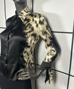 A/W2001 Roberto Cavalli Silk Leopard Print Top - Image 4