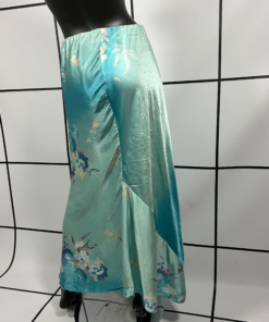 S/S1999 Roberto Cavalli Blue Floral Print Maxi Skirt - Image 11