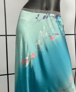 S/S1999 Roberto Cavalli Blue Floral Print Maxi Skirt - Image 3