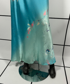 S/S1999 Roberto Cavalli Blue Floral Print Maxi Skirt - Image 4