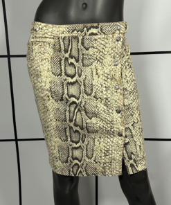 2000s Roberto Cavalli Snake Print Skirt
