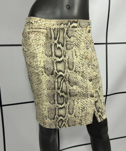 2000s Roberto Cavalli Snake Print Skirt - Image 2