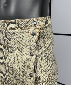 2000s Roberto Cavalli Snake Print Skirt - Image 4