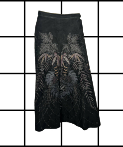 1970s Roberto Cavalli Suede Handpainted Midi Skirt