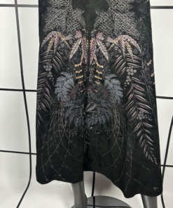 1970s Roberto Cavalli Suede Handpainted Midi Skirt - Image 3