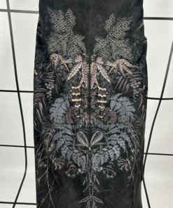 1970s Roberto Cavalli Suede Handpainted Midi Skirt - Image 4