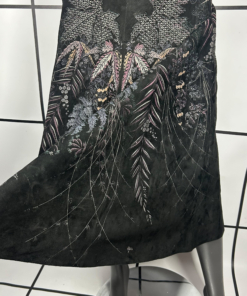 1970s Roberto Cavalli Suede Handpainted Midi Skirt - Image 6