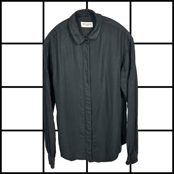 2017 Saint Laurent Viscose Button Up Shirt