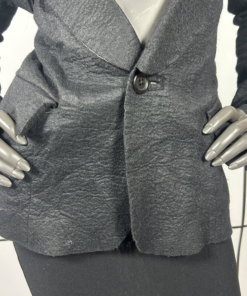 A/W2005 Undercover Black Wrap Scarf Wool Blend Blazer - Image 3