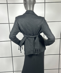 A/W2005 Undercover Black Wrap Scarf Wool Blend Blazer - Image 5