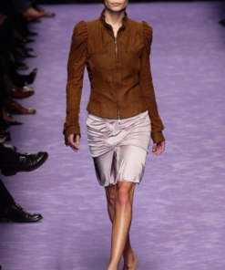S/S2003 Yves Saint Laurent Runway Leather Tailored Jacket by Tom Ford