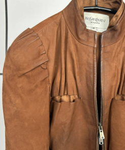 S/S2003 Yves Saint Laurent Runway Leather Tailored Jacket by Tom Ford - Image 5